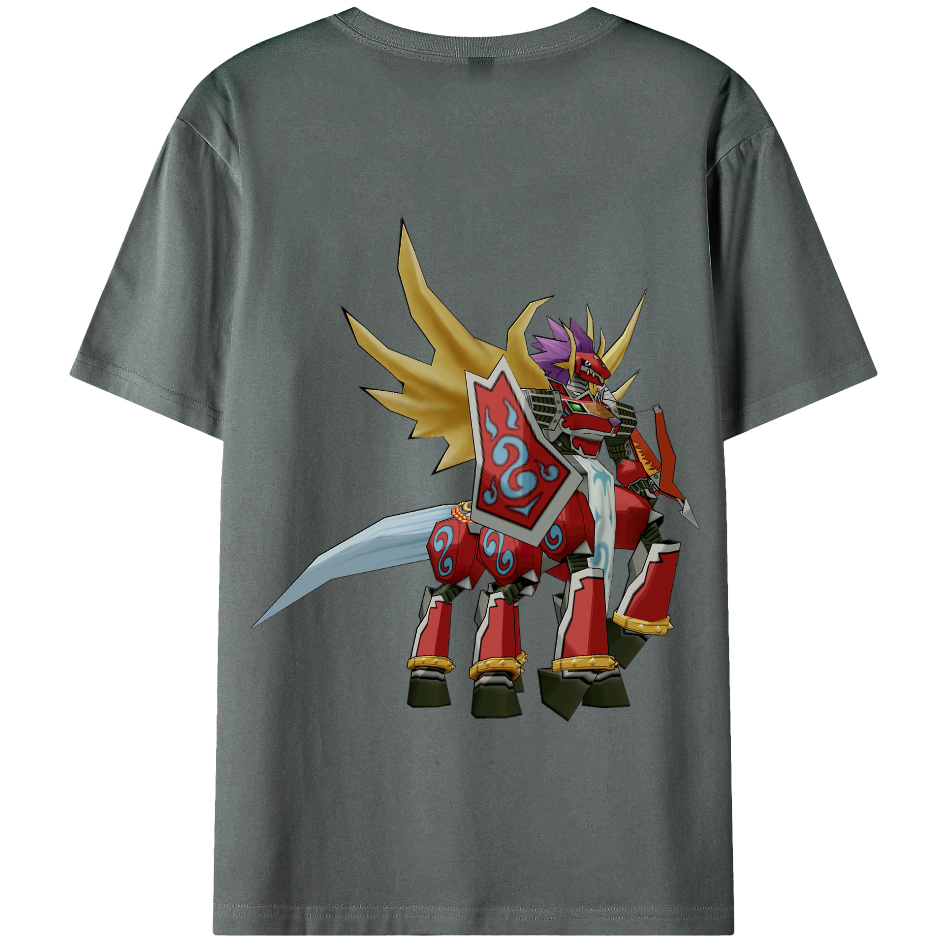 （画像用） Digimon デジタルモンスター/デジモン 綿100％半袖Tシャツ（背面プリント）